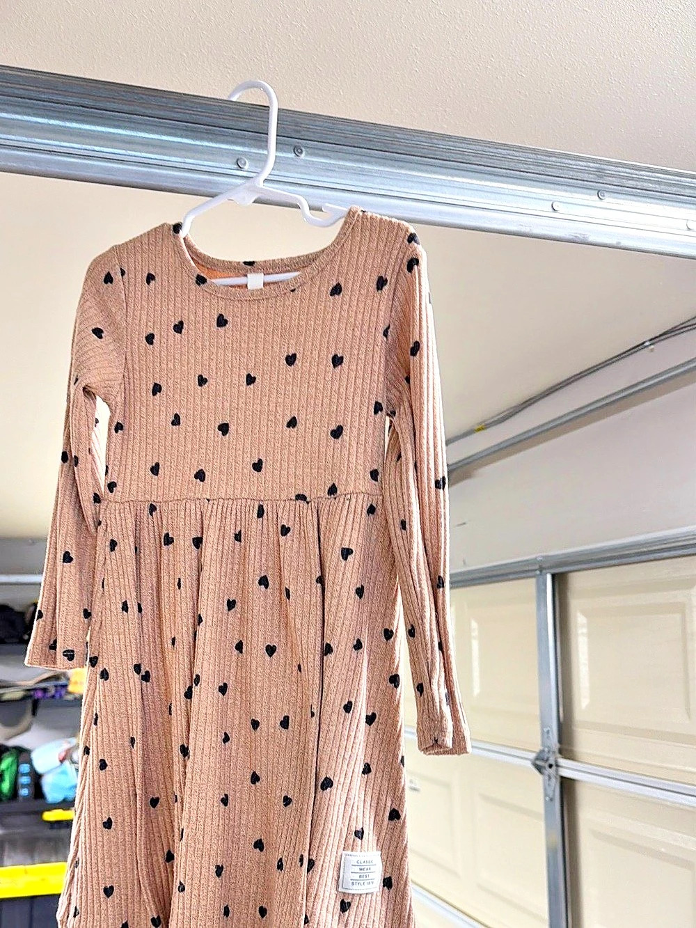 Kids' Long Sleeve Dress in Brown & Black Like New